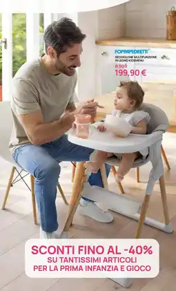 Prenatal Foppapedretti seggiolone multifunzione in legno kidsmenu offerta