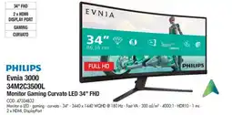 Wellcome Philips Evnia 3000 Monitor Gaming Curvato LED 34" FHD offerta