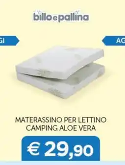 Universo Bimbo Materassino per lettino camping aloe vera offerta