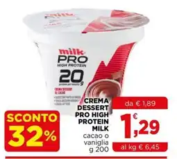 Gran mercato milk PRO HIGH PROTEIN CREMA DESSERT offerta