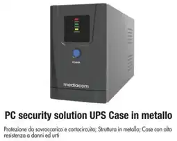 Wellcome PC security solution UPS Case in metallo mediacom offerta