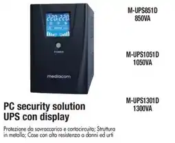 Wellcome PC security solution UPS con display offerta