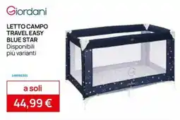 Prenatal Giordani Letto Campo Travel Easy Blue Star offerta
