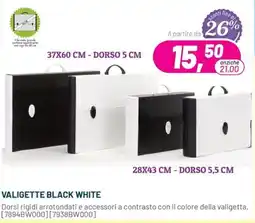 Buffetti Valigette Black White offerta