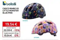 Prenatal Bellelli casco bimbo xs little monster blue/pink offerta