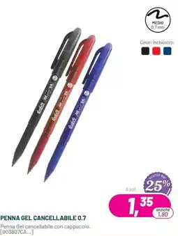 Buffetti Penna Gel cancellabile 0.7 offerta