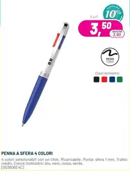 Buffetti Penna a sfera 4 colori offerta