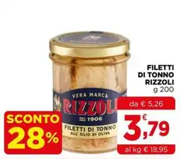 Gran mercato Filetti di tonno Rizzoli offerta