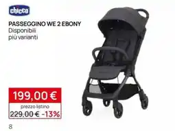 Prenatal Passeggino We 2 Ebony Chicco offerta