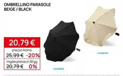 Prenatal Ombrellino parasole beige / black offerta
