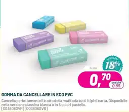 Buffetti Gomma da cancellare in eco pvc offerta