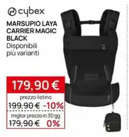 Prenatal Cybex Marsupio Laya Carrier Magic Black offerta