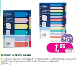 Buffetti Divisori in pp colorato offerta