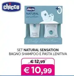 Universo Bimbo Chicco Set Natural Sensation Bagno Shampoo e Pasta Lenitiva offerta