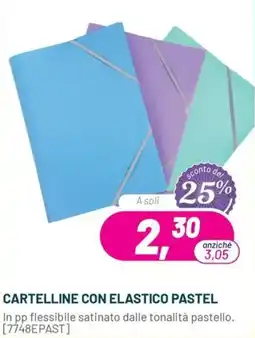 Buffetti Cartelline con elastico pastel offerta