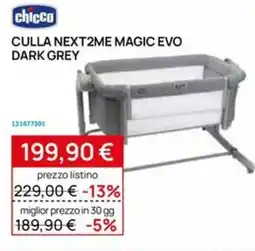 Prenatal Culla Next2Me Magic Evo Dark Grey offerta