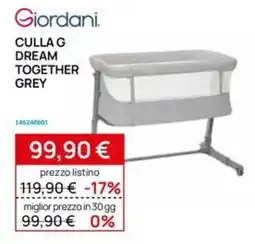 Prenatal Giordani Culla G Dream Together Grey offerta