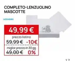 Prenatal Completo-lenzuolino mascotte offerta