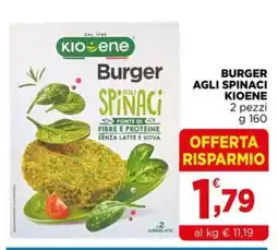 Gran mercato Burger agli spinaci Kioene offerta