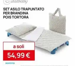 Prenatal Set asilo trapuntato per brandina Pois Tortora offerta