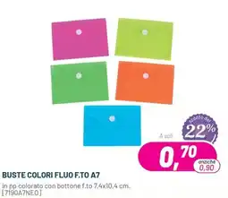 Buffetti Buste colori fluo f.to A7 offerta