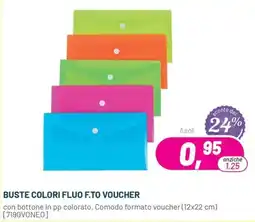 Buffetti Buste colori fluo f.to voucher offerta