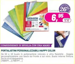 Buffetti Portalistini personalizzabili happy color offerta