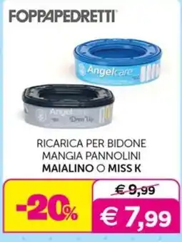 Universo Bimbo Ricarica per bidone mangia pannolini maialino o miss k offerta