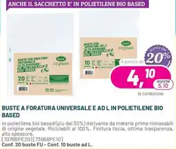 Buffetti Buste a foratura universale e ad L in polietilene bio based offerta