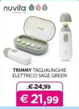Universo Bimbo Trimmy tagliaunghie elettrico sage green offerta