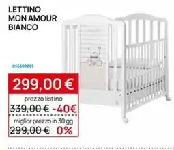 Prenatal Lettino Mon Amour Bianco offerta