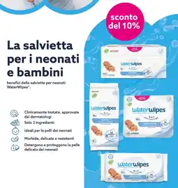 Universo Bimbo La salvietta per i neonati e bambini WaterWipes offerta