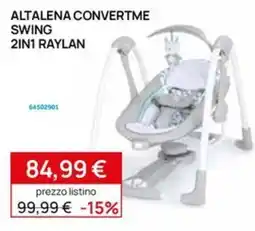 Prenatal Altalena ConvertMe Swing 2in1 Raylan offerta