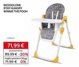 Prenatal Seggiolone stay hungry winnie the pooh offerta