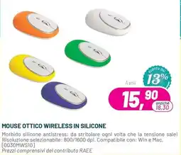 Buffetti Mouse ottico wireless in silicone offerta