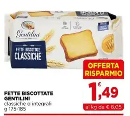Gran mercato Fette biscottate Gentilini classiche offerta