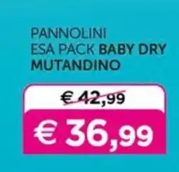 Universo Bimbo Pannolini Esa Pack Baby Dry Mutandino offerta