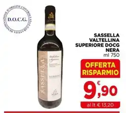 Gran mercato Sassella Valtellina Superiore DOCG Nera offerta