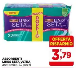 Gran mercato Assorbenti Lines Seta Ultra anatomico offerta