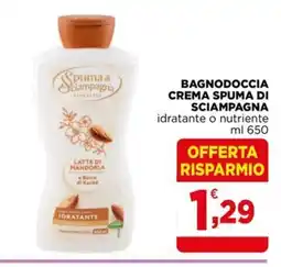 Gran mercato Spuma di Sciampagna Bagnodoccia Crema offerta