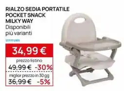 Prenatal Rialzo sedia portatile pocket snack milky way offerta