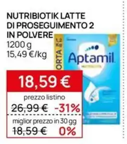 Prenatal Nutribiotik latte di proseguimento 2 in polvere Aptamil offerta