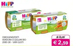 Universo Bimbo HiPP Biologico omogeneizzati verdura o legumi bio offerta