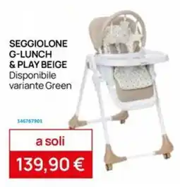 Prenatal Seggiolone G-Lunch & Play Beige offerta