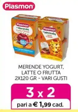 Universo Bimbo Plasmon Merenda Yogurt, Latte o Frutta offerta