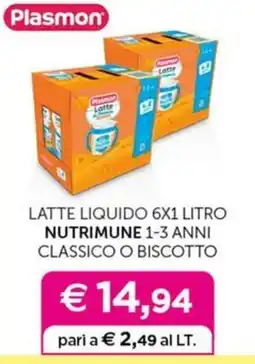 Universo Bimbo Plasmon Latte Nutrimune offerta