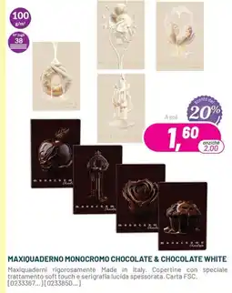 Buffetti Maxiquaderno monocromo chocolate & chocolate white offerta