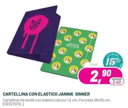 Buffetti Cartellina con elastico Jannik Sinner offerta
