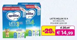 Universo Bimbo Latte Mellin 3 e 4 di crescita offerta