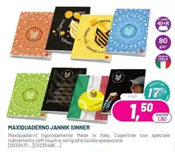 Buffetti Maxiquaderno Jannik Sinner offerta